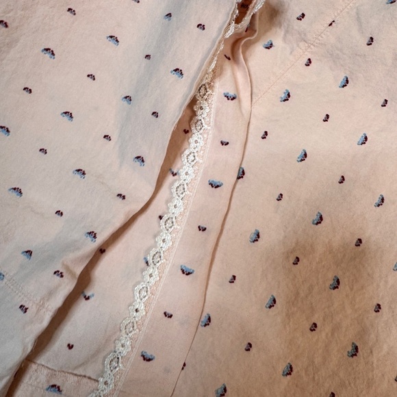 Tibi Pink Red Polka Dot A-Line Skirt Button 10 Viscose/Cotton - Picture 3 of 6